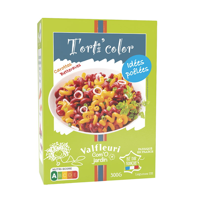 paquet-pates-legumes-torticolor-bicolore-carotte-betterave-valfleuri-300g