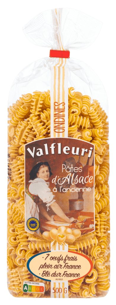 Image packshot pâtes alsace à l'ancienne Ondines